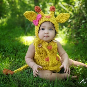 Baby Giraffe Costume,Baby Giraffe Outfit,First Halloween Costume,Crochet Baby Outfit, Baby boy/girl Costume,Baby Photo prop,Baby Shower Gift
