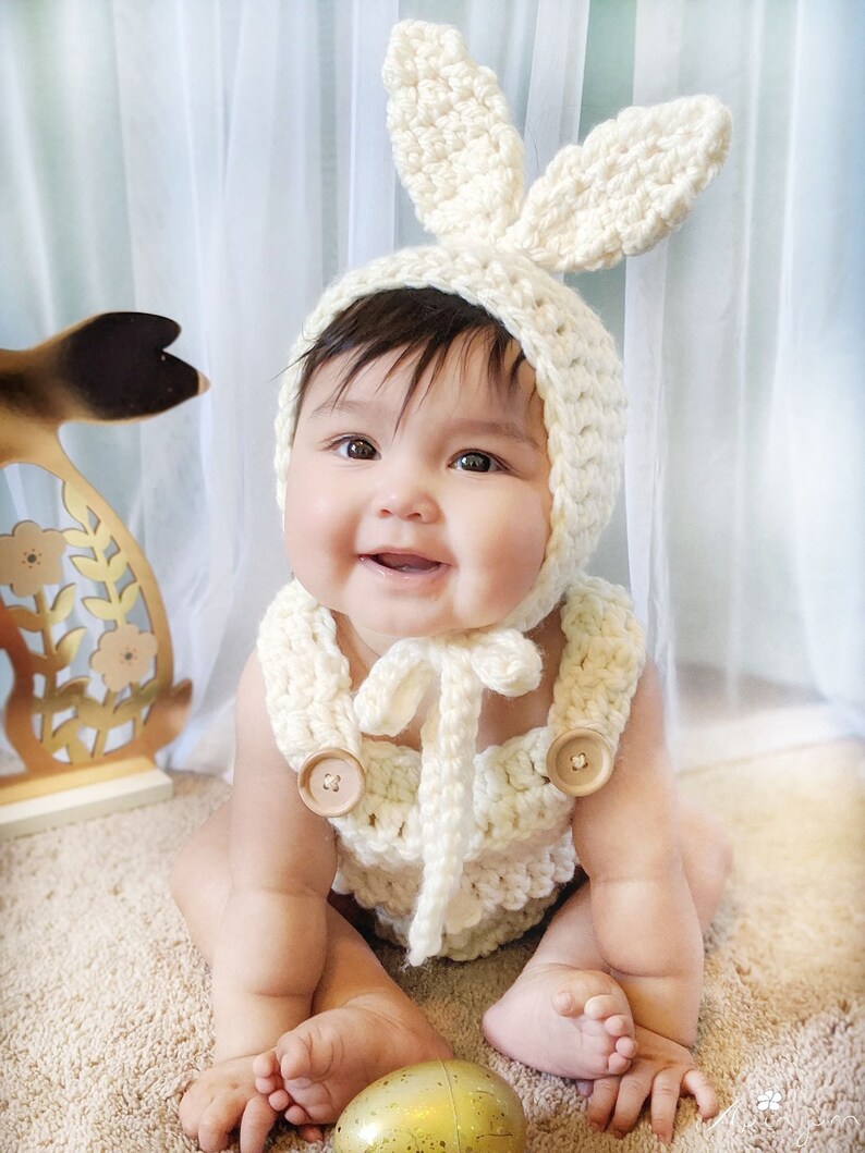 Crochet Baby Bunny Outfit Baby Easter Outfit Baby First Etsy