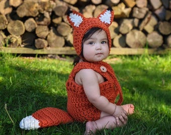Baby Fuchs Kostüm häkeln: Neugeborenen Foto Requisite, Halloween Outfit