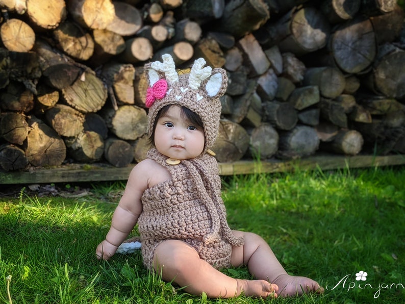 Baby Deer Costume Baby Deer Outfitfirst Halloween Etsy