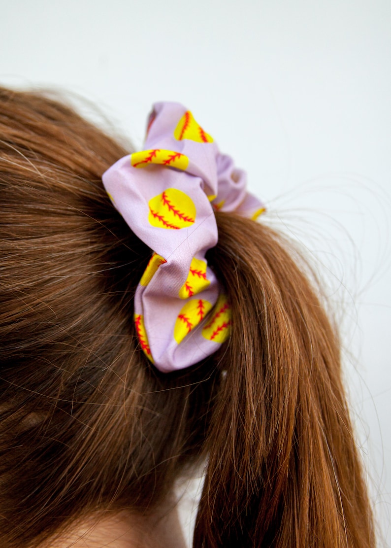 SOFTBALL Scrunchies Hair Ties 4 Pack Hair Accessories Etsy
