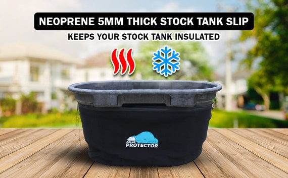 100 Gallon Oval Stock Tank Insulated 5mm Neoprene Slip Koozie Ice Water  Therapy Ice Bath Cold Water Cover Waterproof Tough Keeps Insulated 