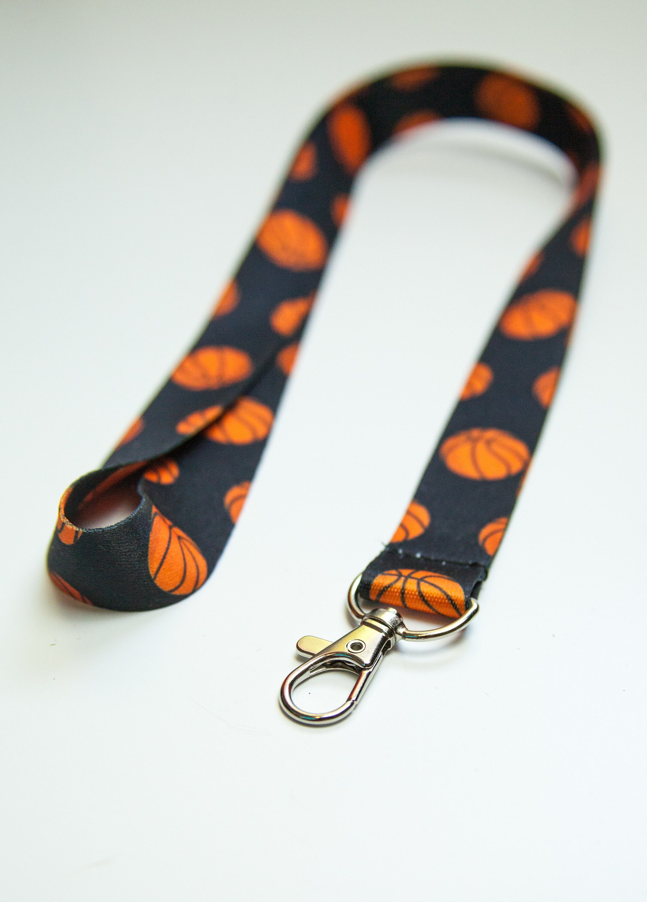 Basketball Lanyards ID Wallet Badge Key Holder Keychain Cotton Etsy