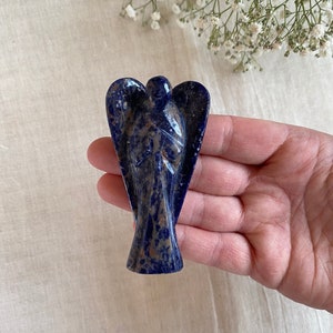 3” Sodalite Angel - Angel Figurine - Guardian Angel - Blue Angel