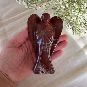 5” Red Jasper Angel - Guardian Angel - Christmas Gift - Support Gift