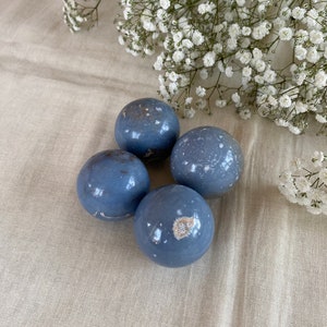 Angelite Sphere - Crystal Ball - Home Desk Altar Decor