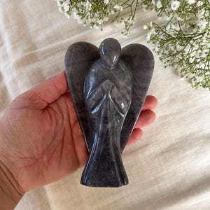 5” Blue Aventurine Angel - Christmas Angel Figurine - Support Guardian Angel Gift