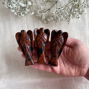 3” Mahogany Angel - Angel Figurine - Guardian Angel