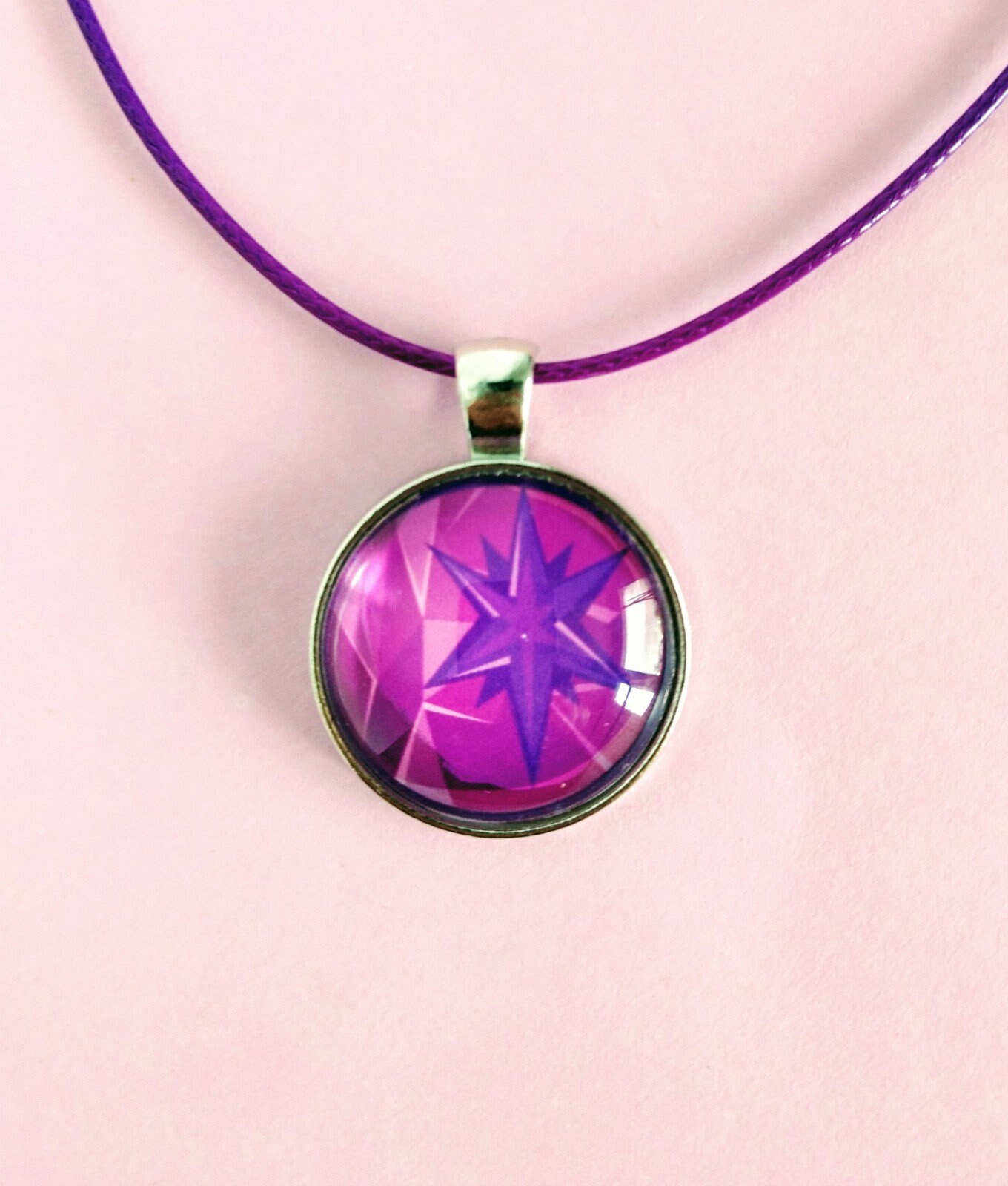 My Little Pony Necklace Equestria Girls Geodes 1 Inch Round | Etsy