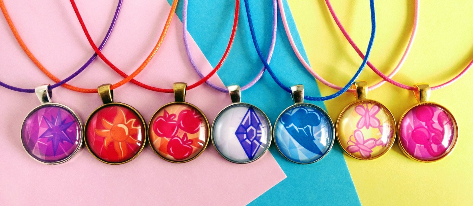 My Little Pony Necklace Equestria Girls Geodes 1 Inch Round Etsy
