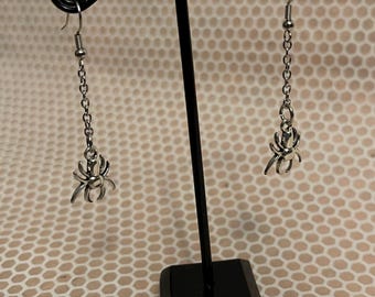 Dangling Spider Earrings