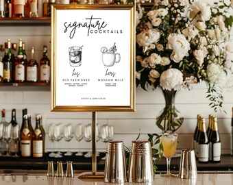 Signature Cocktail Wedding Sign
