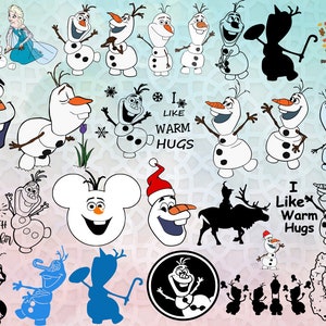 SVG file for cricut olaaf bunle, Bundle Layered SVG Cut Files, Clipart files, Instant Download