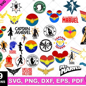 captain marval Svg Bundle Layered Item, Silhouette, Cricut, Clipart, Vector Cut File