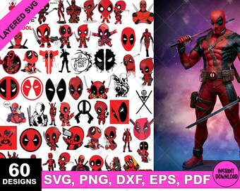 dead pool svg bundle, png, dxf, eps, Digital Download, Funny svg, Adult svg, bad guy hero svg, super bad hero svg