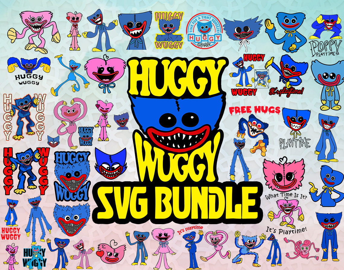 Huggy Wuggy Fnf Poppy Playtime Characters NEW Bundle 4 15 PNG 