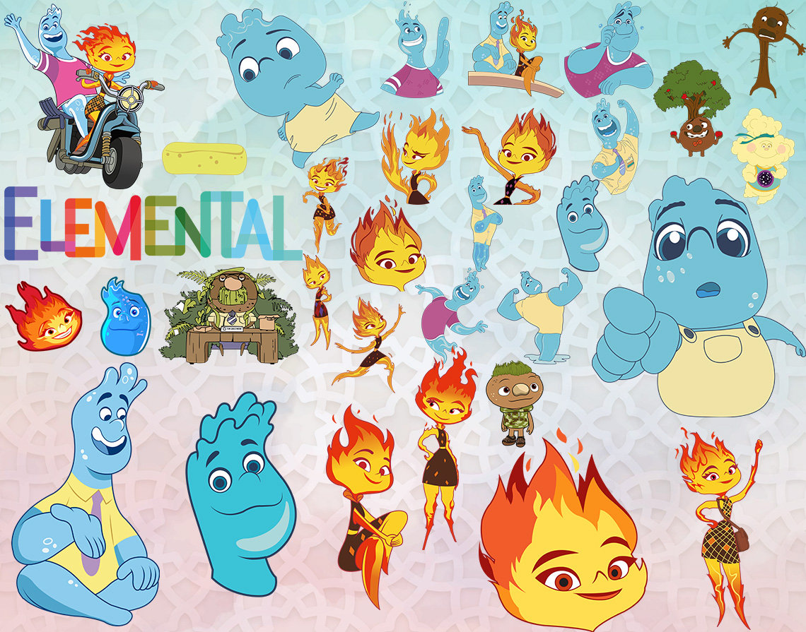Quebra-cabeça 100 Peças - Elemental - Pixar -disney -toyster