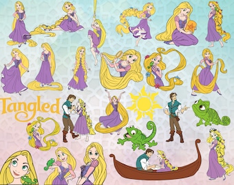 Tangled SVG bundle, Rapunzel svg, Tangled svg, cut files for cricut silhouette, Tangled PNG, Princess SVG, Clipart, Birthday svg, Rapunzel