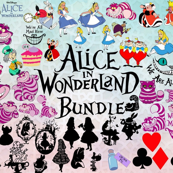 Alice svg bundle, Easy to use High quality designs,
