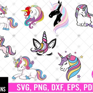 Unicorn SVG, Unicorn head Svg, Unicorn Clipart, Unicorn Face SVG, Cute Unicorn SVG, svg, ai, eps, layered digital vector file