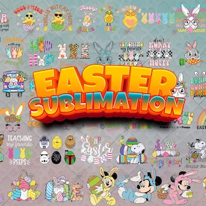 Easter sublimation Mickey png Bundle, Easter Day cartoon png, PNG file for Easter Day Mouse bundle, Desniy Easter Day bundle