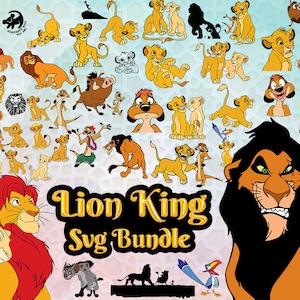 Pacote SVG do Rei Leão, Hakuna Matata svg, Lion svg, Simba svg, Rei Leão Cricut, Pacote em camadas, Clipart do Rei Leão, Arquivos de corte do Rei Leão