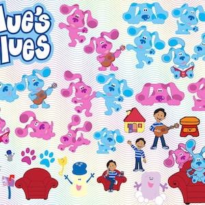 layered svg cartoon, SVG Cut file for cricut bundle, Blue dog pink dog famous character movie svg