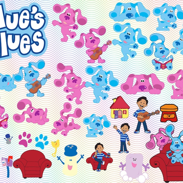 layered svg cartoon, SVG Cut file for cricut bundle, Blue dog pink dog famous character movie svg