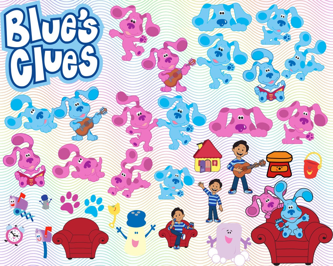 BLUE’S CLUES Lovable Mr. Salt & Pepper and Baby Plastic Viacom Figure TV  Show 2000 Paw print Clue Notebook Lovable Cartoon 1990s Kids Show