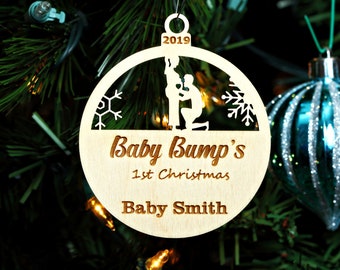 First Christmas Pregnant 2019 Pregnancy Bumps First Christmas Ornament For Tree Home Kitchen Home Decor Snowrobin Jp