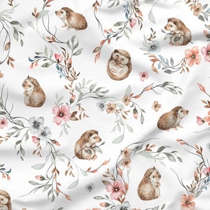 Tessuto di cotone con ricci e fiori, tessuto per cameretta dei bambini, tessuto di alta qualità, stoffa per neonati, la massima qualità