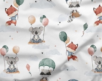 Créez votre propre couverture, animaux et ballons Couverture bébé, Couverture personnalisée, Cadeau de baby shower, Renards, Ratons laveurs, Koalas, Couverture unisexe