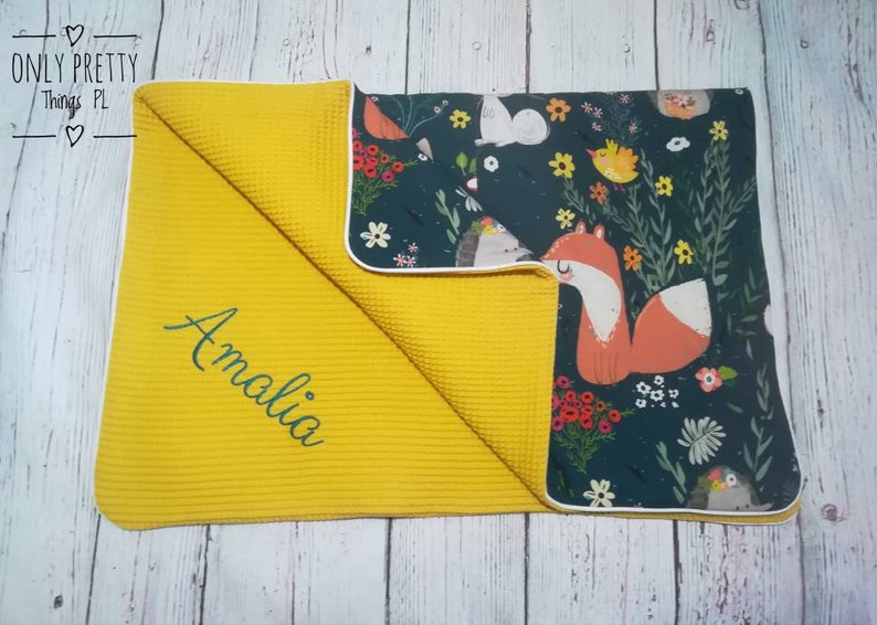 Create Your Own Blanket Woodland Baby Blanket Personalized Etsy