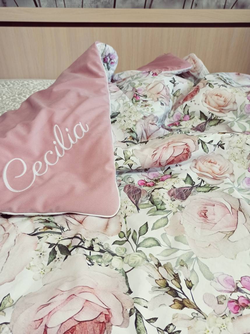 Create Your Own Blanket Floral Baby Blanket Personalized Etsy