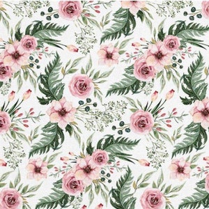 Floral Cotton Fabric, Nursery Fabric, Premium Textile, Cloth For Baby, The Highest Quality