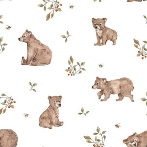 Tessuto di cotone con orsetti, tessuto per la cameretta dei bambini, tessuto di alta qualità, stoffa per neonati, la massima qualità