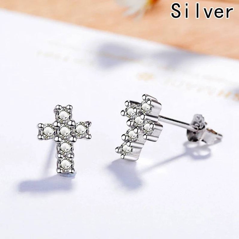 Earrings with Cross Zirconitas