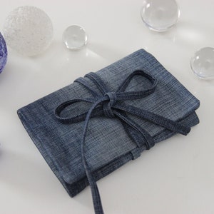 Faded Jean Tarot Kartenetui , Distressed Denim Tarot Wrap , Orakel Tasche , Tarot Kartenhalter , Pagan Tarot Wrap , Angel Card Wrap Bag