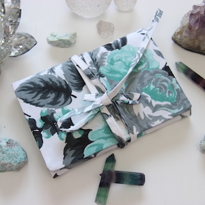 Bolsa de tarô de flores com forro personalizado, envoltório de tarô, embreagem de tarô, estojo de armazenamento de tarô, protetor de tarô, bolsa de envoltório de tarô, estojo de tarô
