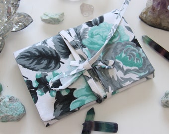 Floral Cotton Tarot Card Wrap, Personalized Lining