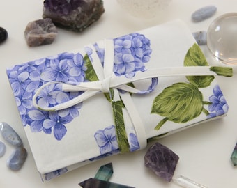 Hydrangea Tarot Bag, Cotton Tarot Deck Wrap
