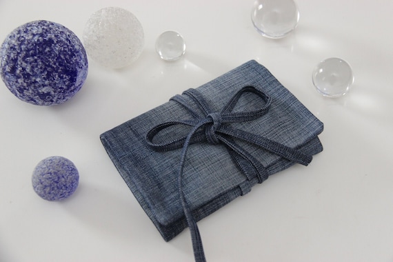 Recycled Denim Tarot Card Wrap, Pagan Oracle Bag
