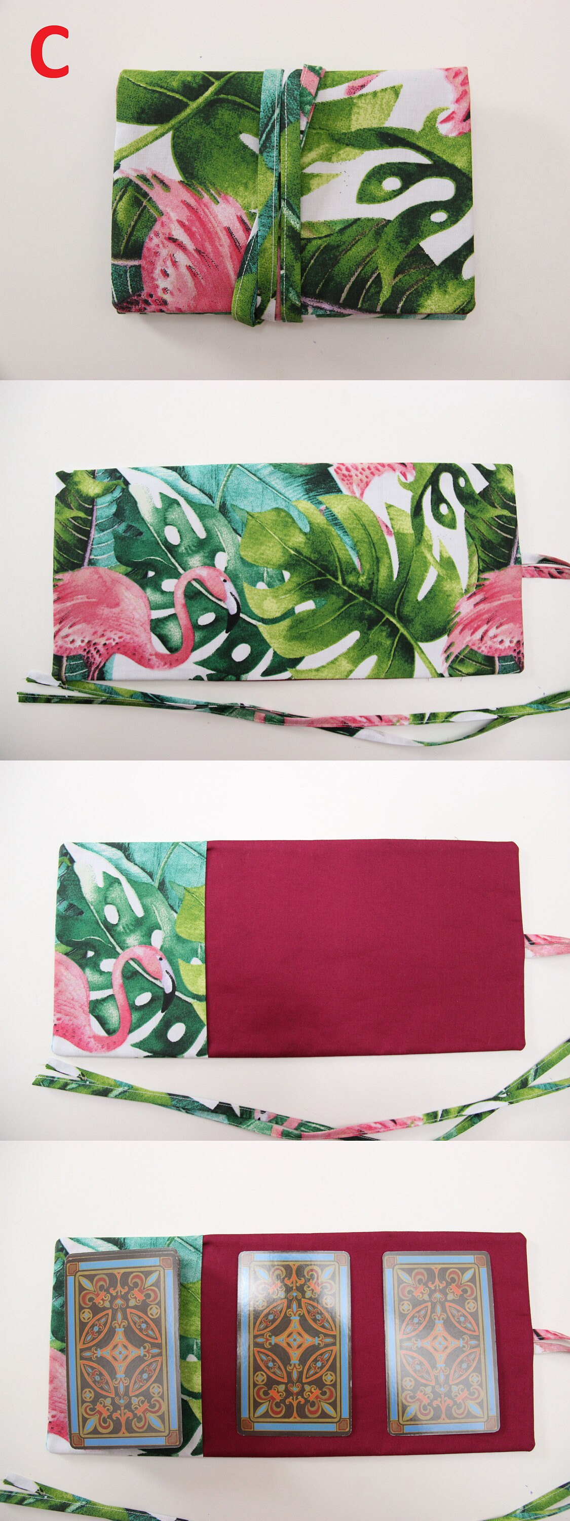Monster Leaf Flamingo Oracle Bag Tarot Storage Case Tarot Etsy