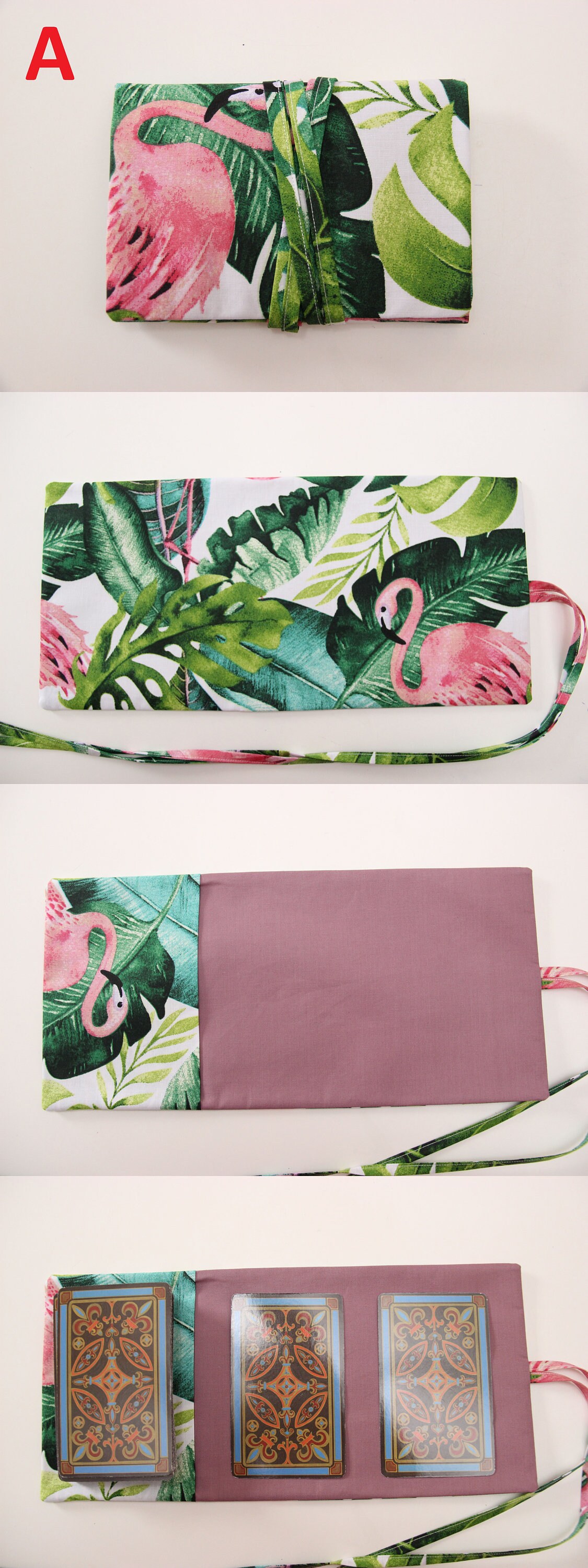 Monster Leaf Flamingo Oracle Bag Tarot Storage Case Tarot Etsy