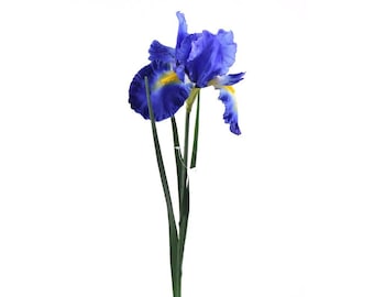 Iris Spray, Blue, 25“, Floral Stems, Real Touch Floral and Garden Wreath Embellishments, Blue Wedding Bouquet 209651