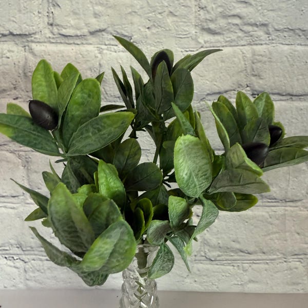 Arbusto de laurel de 10" x 7", relleno para florero con vegetación variada, adorno para corona con tallos verdes, Floral Supply, 83467