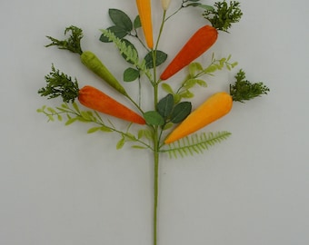 Carrot Spray 28”, Spring and Easter Wreath Embellishment Spray