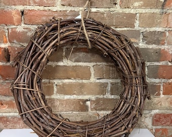 Grapevine Wood Wreath, Smilax Glabra Wreath 17.75", Customizable Grapevine Decor, TW3280