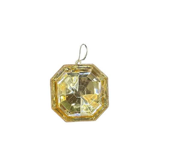 Gold 6 Square Acrylic Jewel Cut Precious Gem Ornament Gold Shatterproof Christmas Ornament Wreath Attachment or Supplies Etsy Australia