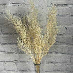 Cream, Off White Glitter Spray 20”, Glitter Pick for Christmas Tree or Valentine&#39;s Day Wreaths, Centerpieces, Swags, Garlands, 83045-WT